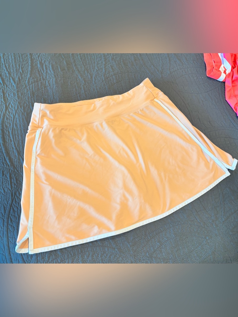 Old Navy Peach Active Skort with White Stitching